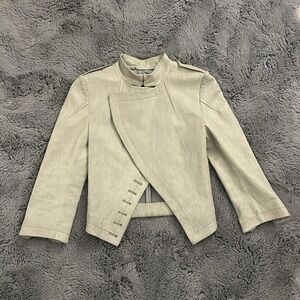 Yigal Azrouël Cropped Leather Bolero Jacket